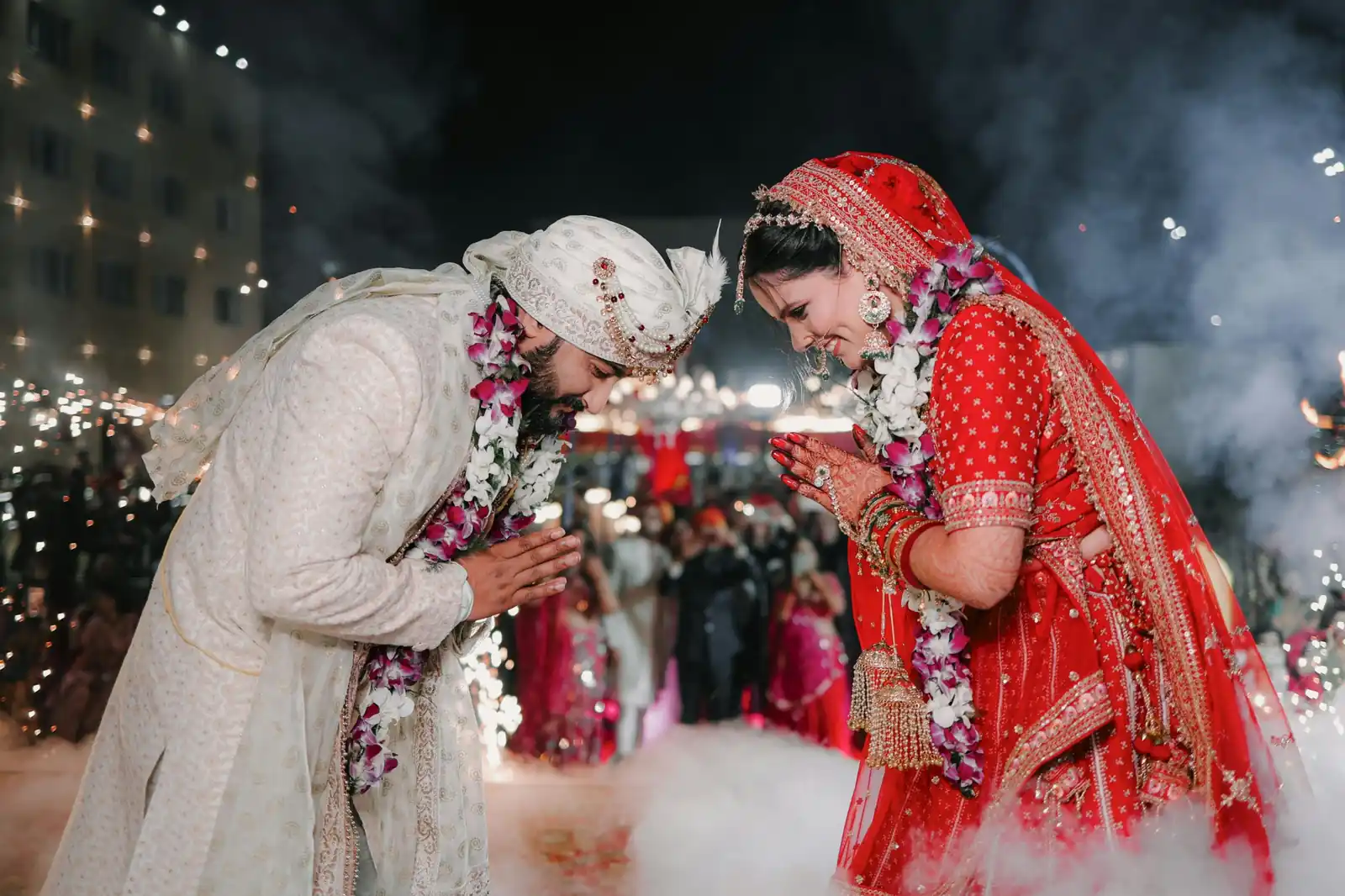 Wedding couple candid moment by wedding photographers in Patna