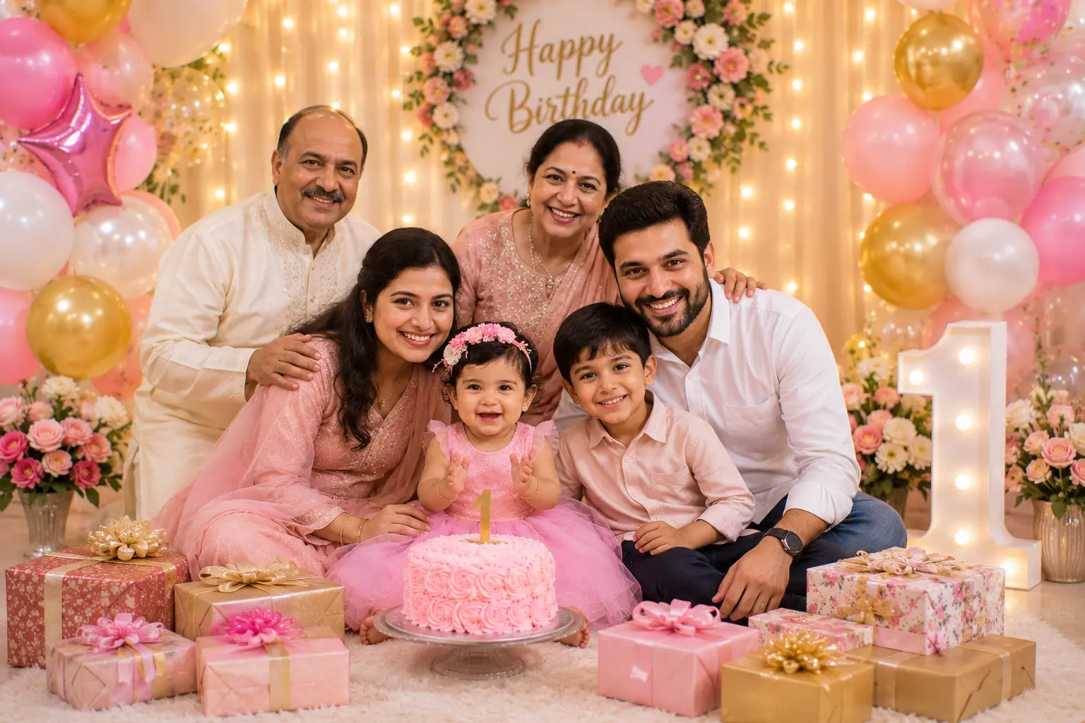 Birthday Party Photography in Delhi with Family Portrait Session